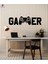 Oyun Bölgesi Duvar Sticker Gamer Word Gamepad Oyun Odası Dekorasyon Çıkartmaları 1