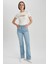 Mia Flare Fit Yüksek Bel Yırtmaçlı İspanyol Paça Uzun Jean Pantolon A5153AX23HS 4