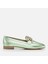 01AYH264410A800 Hakiki Deri Mint Yeşili Kadın Loafer 1