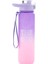 1000ML Girls Yaz Degrade Gökkuşağı Bardak Saman (Yurt Dışından) 1