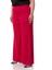 Büyük Beden Geniş Paça Beli Arkadan Lastikli Saten Kırmızı Pantolon 5