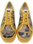 Kadın Vegan Deri Sarı Sneakers - Sunsets and Silhouettes Tasarım 1