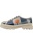 Kadın Vegan Deri Mavi Sneakers - Be Different Tasarım 2