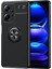 Xiaomi Redmi Note 12 Focus Serisi Yüzük Standlı Silikon Kılıf - Siyah AL3363 1