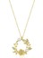 Işıltılı Inci Goncası Gold Renk Flowers Gümüş Kolye 1