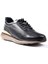 Erkek Günlük Ithal Taban Deri Sneaker 17042 Siyah 1