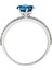 Pırlanta ve Prenses Kesim London Blue Topaz Yüzük 0423R0190 3