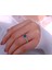 Pırlanta ve Prenses Kesim London Blue Topaz Yüzük 0423R0190 5