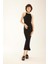 Bodycon Halter Yaka Fitilli Kaşkorse Maxi Kolsuz Elbise A4828AX23SM 1
