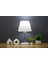 Beyaz Krom Safir Modern Abajur 1