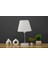 Beyaz Krom Safir Modern Abajur 2