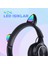 Bluetooth Kulaklık M6 Pro Cat Rgb LED Işıklı Kedi Kulağı Band Tasarımlı Ayarlanabilir ve Katlanabilir Kulak Üstü Bluetooth Kulaklık 2