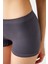 Antrasit Fitilli Seamless Boxer Külot Ribbed Boyshort 4