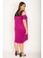 Kadın Fujya Büyük Beden Roba ve Cep File Detaylı Viskon Elbise 65N35698 3