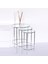 Arbentedarik Nesting 3lü Gümüş Metal Camlı Yan Sehpa Zigon Sehpa Orta Sehpa 1