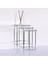 Arbentedarik Nesting 3lü Gümüş Metal Camlı Yan Sehpa Zigon Sehpa Orta Sehpa 2