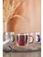 Çift Cidarlı 4 Lü Renkli Cam Kupa - 190 ml 1