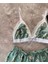 Kadın Tavşan Desen Detaylı Yazlık Saten Bralet Şort Takım 3