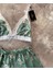 Kadın Tavşan Desen Detaylı Yazlık Saten Bralet Şort Takım 5