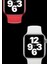 Apple Watch 42MM Silikon Kordon Kayış (Medium) Krd-31 (Siyah) 5