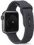 Apple Watch 38MM Silikon Kordon Hasır Örgü Görünümlü 7 Kademeli Ayarlanabilir Kayış Krd-37 (Siyah) 3