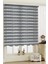 Modern Soft Bambu Zebra Perde Alüminyum Kasalı - Antrasit 1
