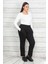 Kadın Gri Beli Lastikli Cepli Spor Pantolon 65N20399 2