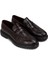 Deri Bordo Loafer Erkek Ayakkabı - 01878MBRDE02 2