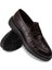 Deri Bordo Loafer Erkek Ayakkabı - 01878MBRDE02 3