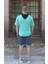 Kabartma Baskılı Alt Üst Şort Tshirt Eşofman Takımı 3