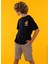 Baskılı Lacivert Erkek Çocuk T-Shirt HRBTXT007 1