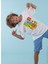 Baskılı Beyaz Erkek Çocuk T-Shirt HRBTXT103 2