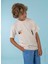 Baskılı Krem Erkek Çocuk T-Shirt HRBTXT004 3