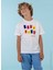 Baskılı Beyaz Erkek Çocuk T-Shirt HRBTXT104 1