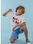 Baskılı Beyaz Erkek Çocuk T-Shirt HRBTXT104 2