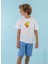 Baskılı Beyaz Erkek Çocuk T-Shirt HRBTXT109 1