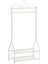 Klasik Tarzda Elbise Askısı, Elbise Çubuklu ve 2 Metal Raflı, 92 x 173 x 41 cm (G x Y x D), Krem Beyaz, HSR07W 1