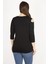 Kadın Siyah Büyük Beden Tek Omuz Dekolteli Etek Ucu Dantel Bluz 4