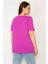 Kadın Eflatun Büyük Beden Tek Yaka Biyeli Spor Bluz 65N35619 3