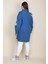 Kadın Mavi Yırtık Detaylı Salaş Kesim Oversize Kot Tunik Ceket 65N28046 9