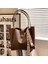 Büyük Çanta Kadın Omuz Çantası Doku Moda Tote Çanta (Yurt Dışından) 2