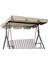 Bahçe Yard Için Çıkarılabilir Yedek Kapak 3 Kişi Salıncak Tente Bej 195x125x15cm (Yurt Dışından) 3