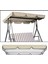 Bahçe Yard Için Çıkarılabilir Yedek Kapak 3 Kişi Salıncak Tente Bej 195x125x15cm (Yurt Dışından) 5