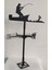 Paslanmaz Çelik Weathervan Çit Montaj Havai Kepçeli Bahçe Dekor 50 Cm Boyunda Balıkçı (Yurt Dışından) 4