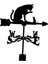 Yard Çimen Barn Cat And Fare Için Siyah Ferforje Weathervane Hava Perdesi Açık Hava Sahne (Yurt Dışından) 5
