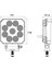 16W Kare 9 Ledli Kombo Sis Farı Off Road Çalışma Tekne Lambası CHM02 4