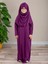 Anne Kız Kombin Namaz Elbisesi (Mürdüm) ADET FİYATIDIR 3
