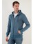 Slim Fit Kapüşonlu Fermuarlı Içi Tüylü Yumuşak Şardonlu Kışlık Erkek Sweat 5905340 2