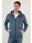 Slim Fit Kapüşonlu Fermuarlı Içi Tüylü Yumuşak Şardonlu Kışlık Erkek Sweat 5905340 5