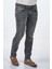 Slim Fit Dar Paça Açık Gri Erkek Kot Pantolon L719053CM 3